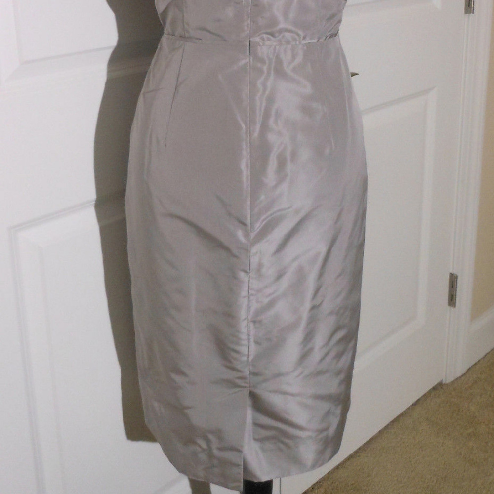 J CREW Lexa Dress in Silk Taffeta 6 NWT GREY - Picture 7 of 7